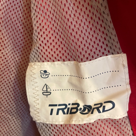 VINTAGE TRIBORD DECATHLON RED HOODED RAIN JACKET HOODIE COLD WINTER SNOW SZ 8 - Picture 6 of 13